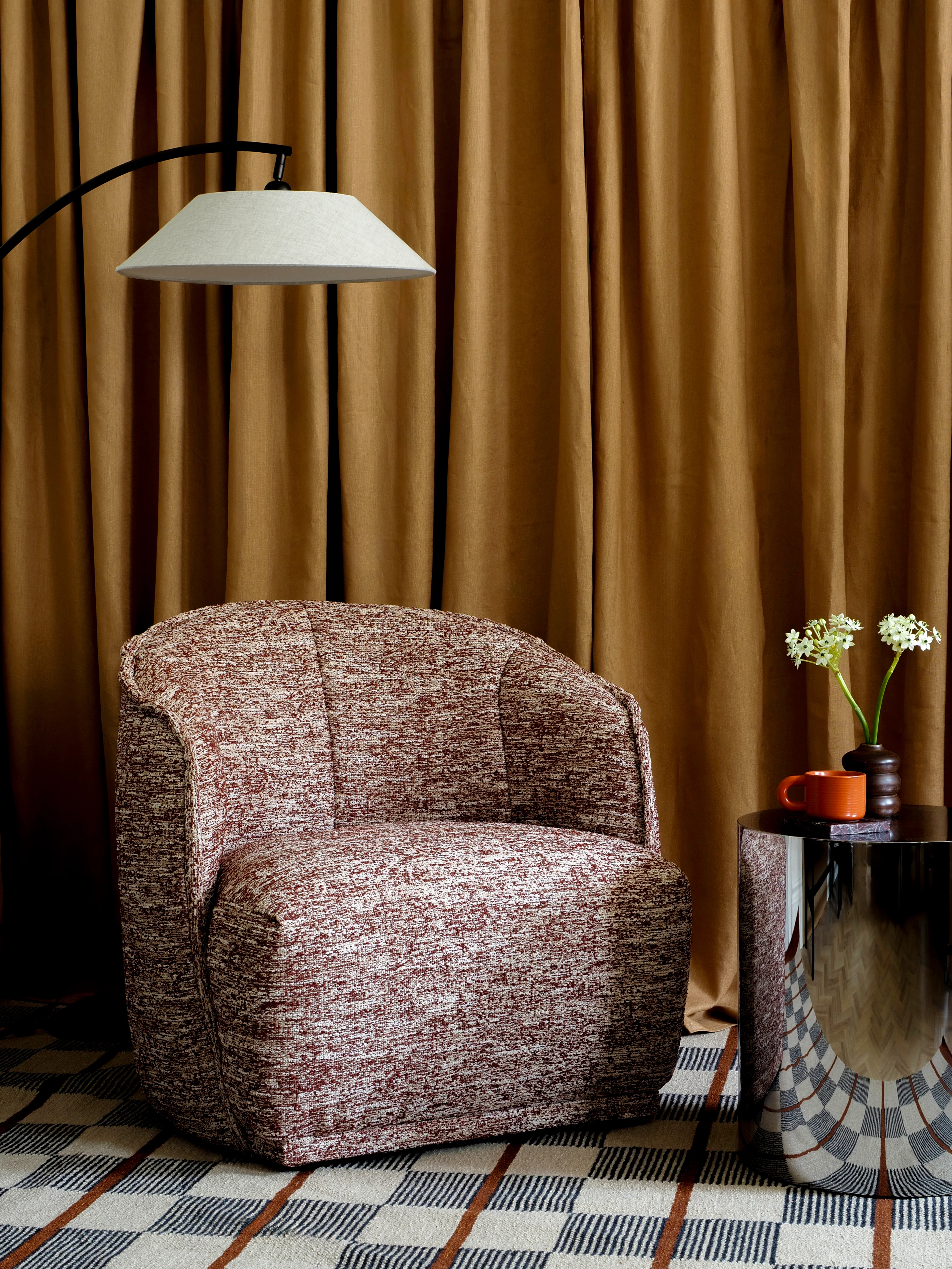 Boucle Chair - Merlot - Image 6