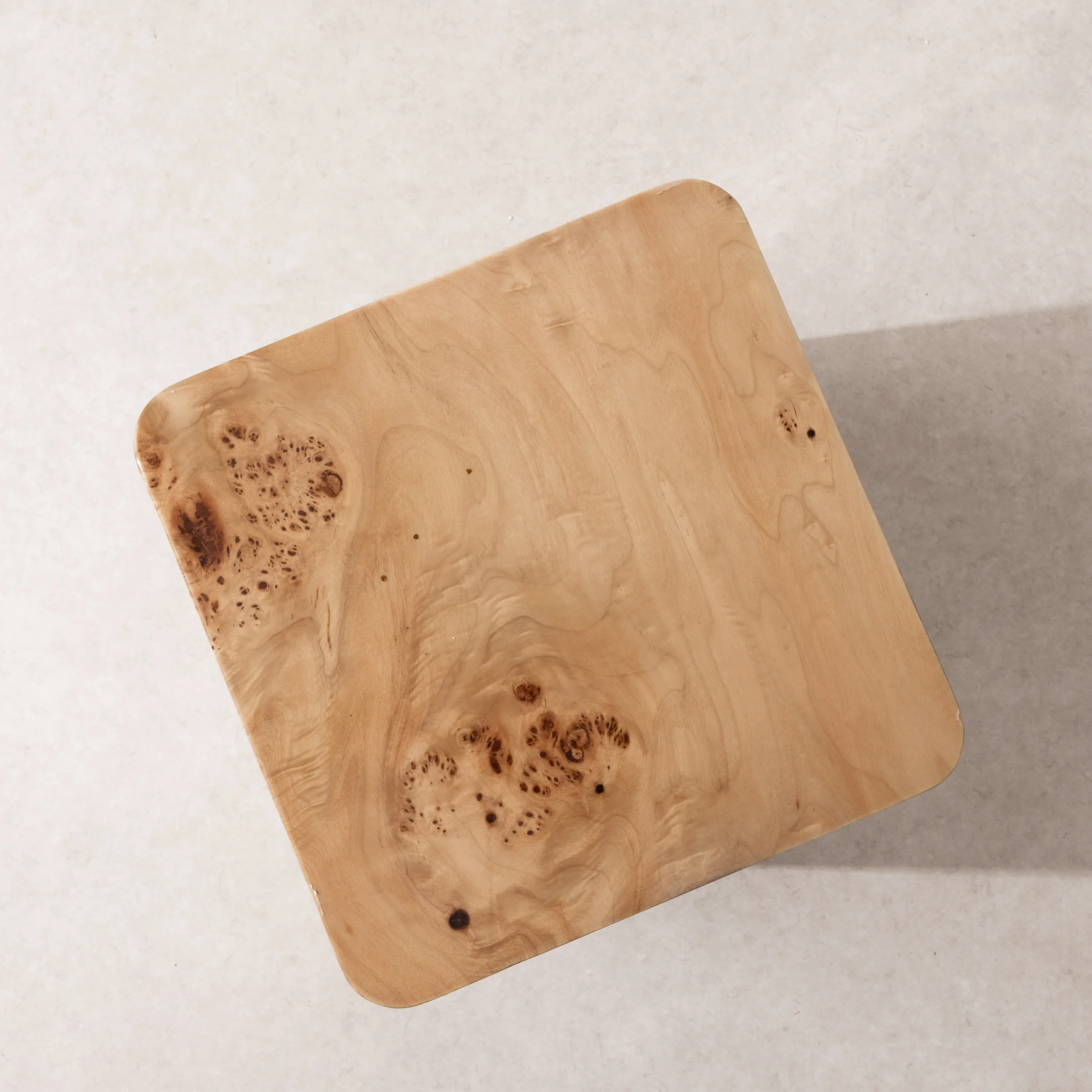 Burl Plinth Table - Square - Image 4