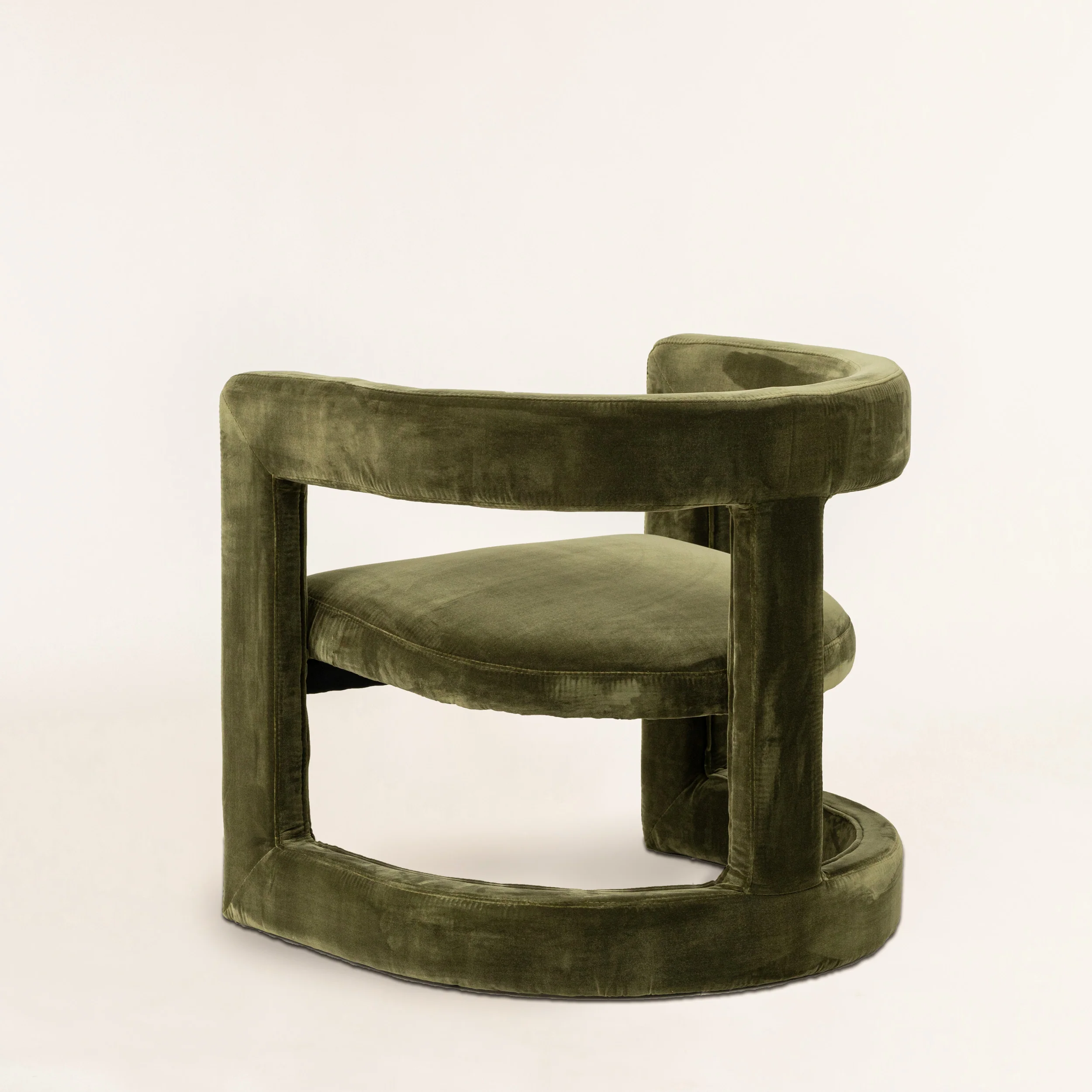 Curved Armchair - Khaki - Image 3