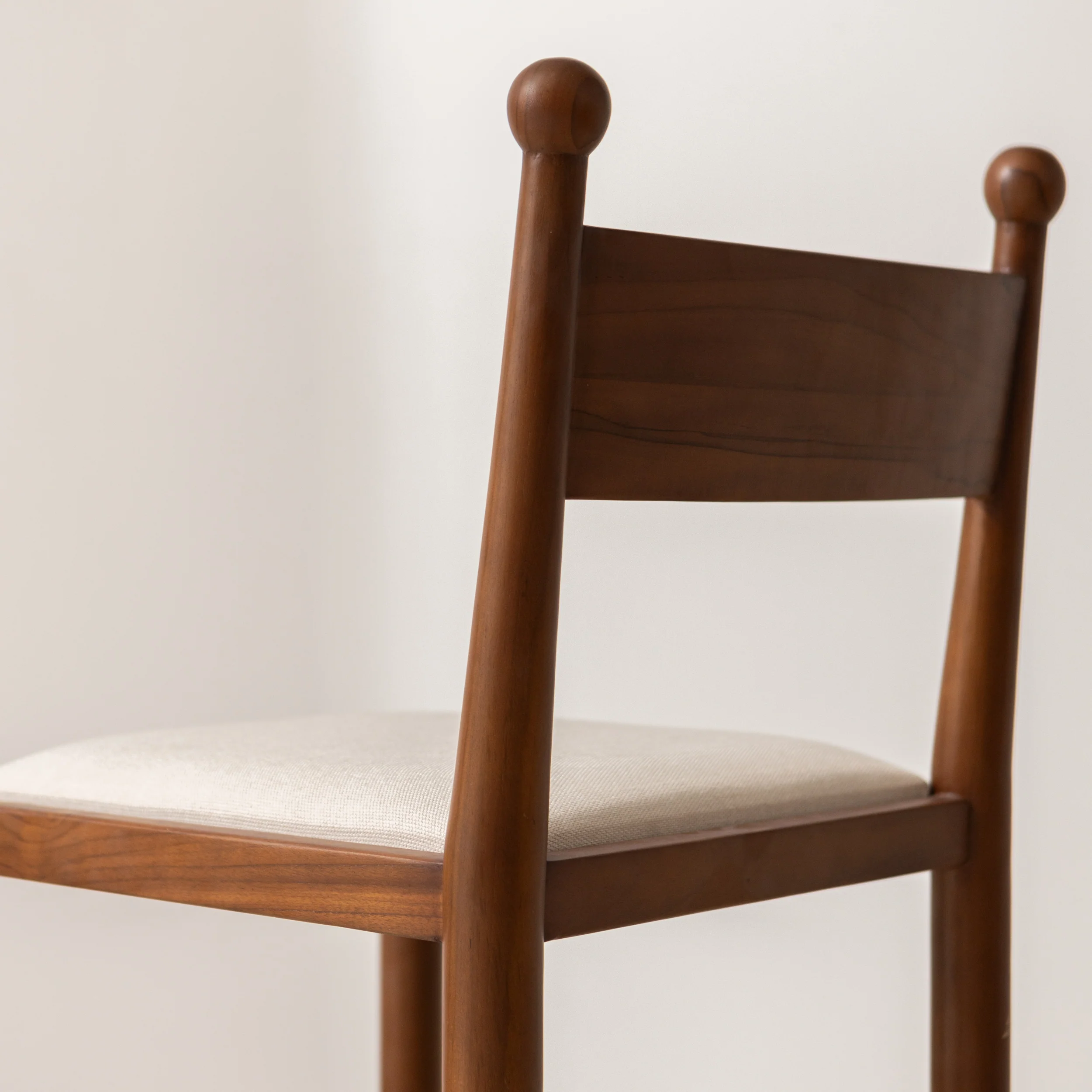 Finials Bar Stool with Upholstered Seat - Image 5