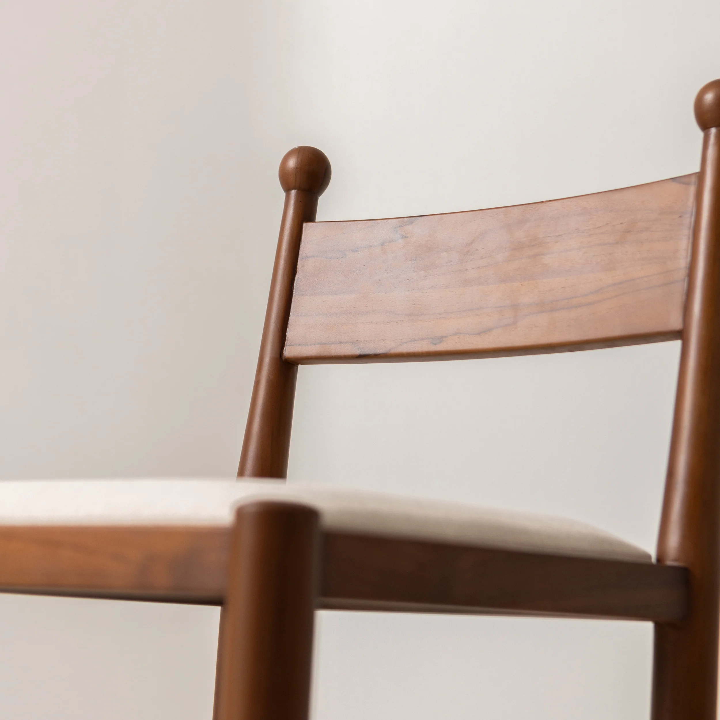 Finials Bar Stool with Upholstered Seat - Image 6