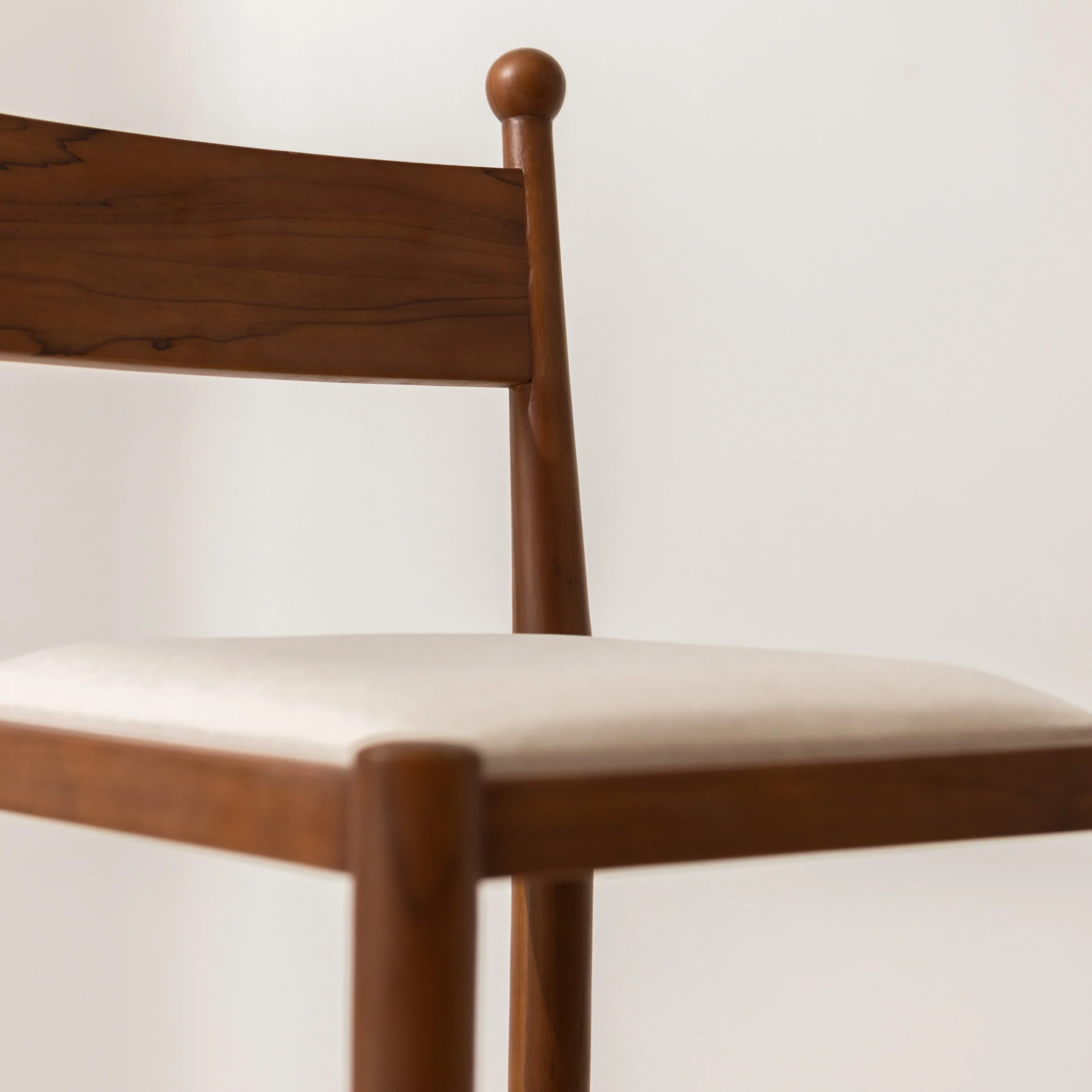 Finials Bar Stool with Upholstered Seat - Image 8