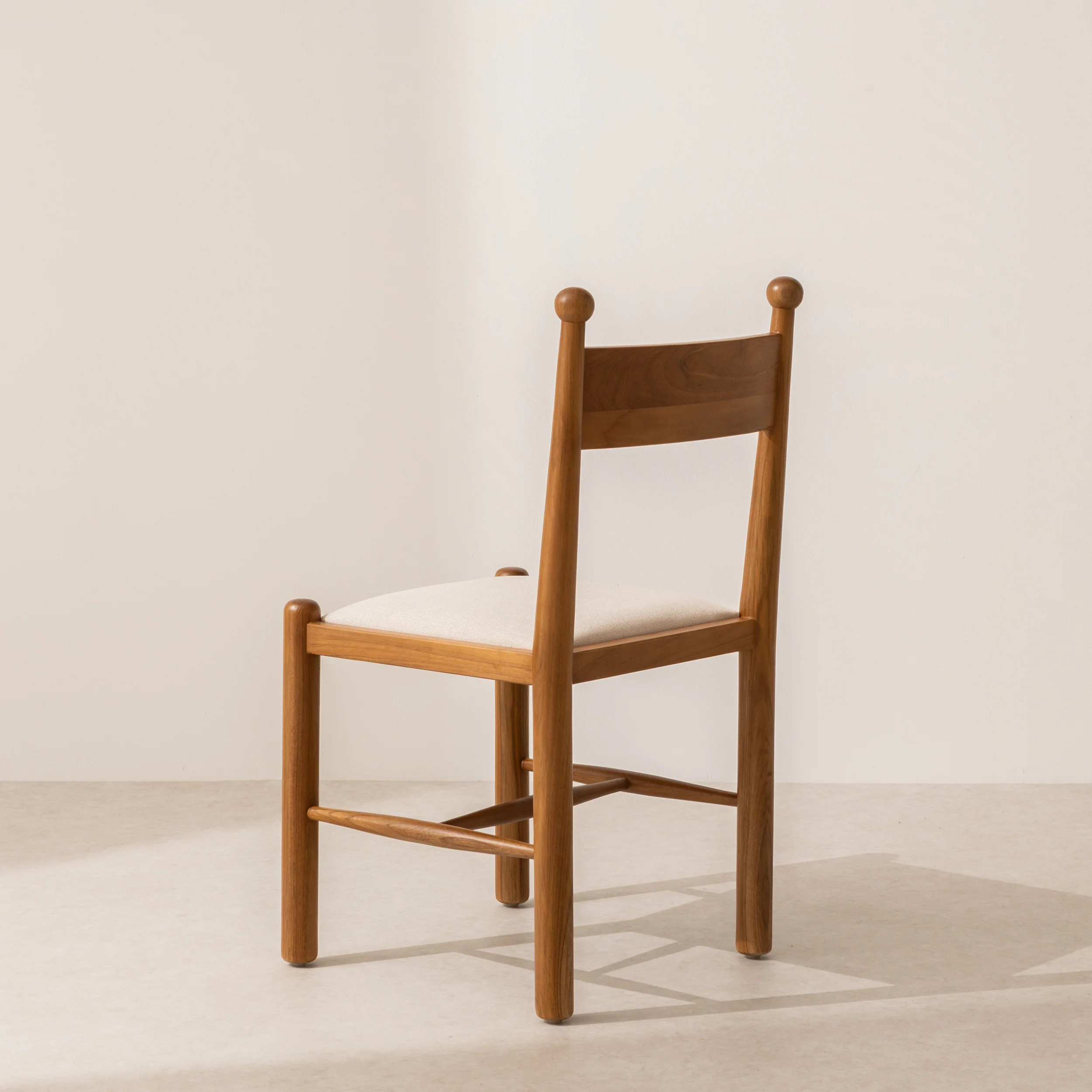Finials Dining Chair with Upholstered Seat - Image 4
