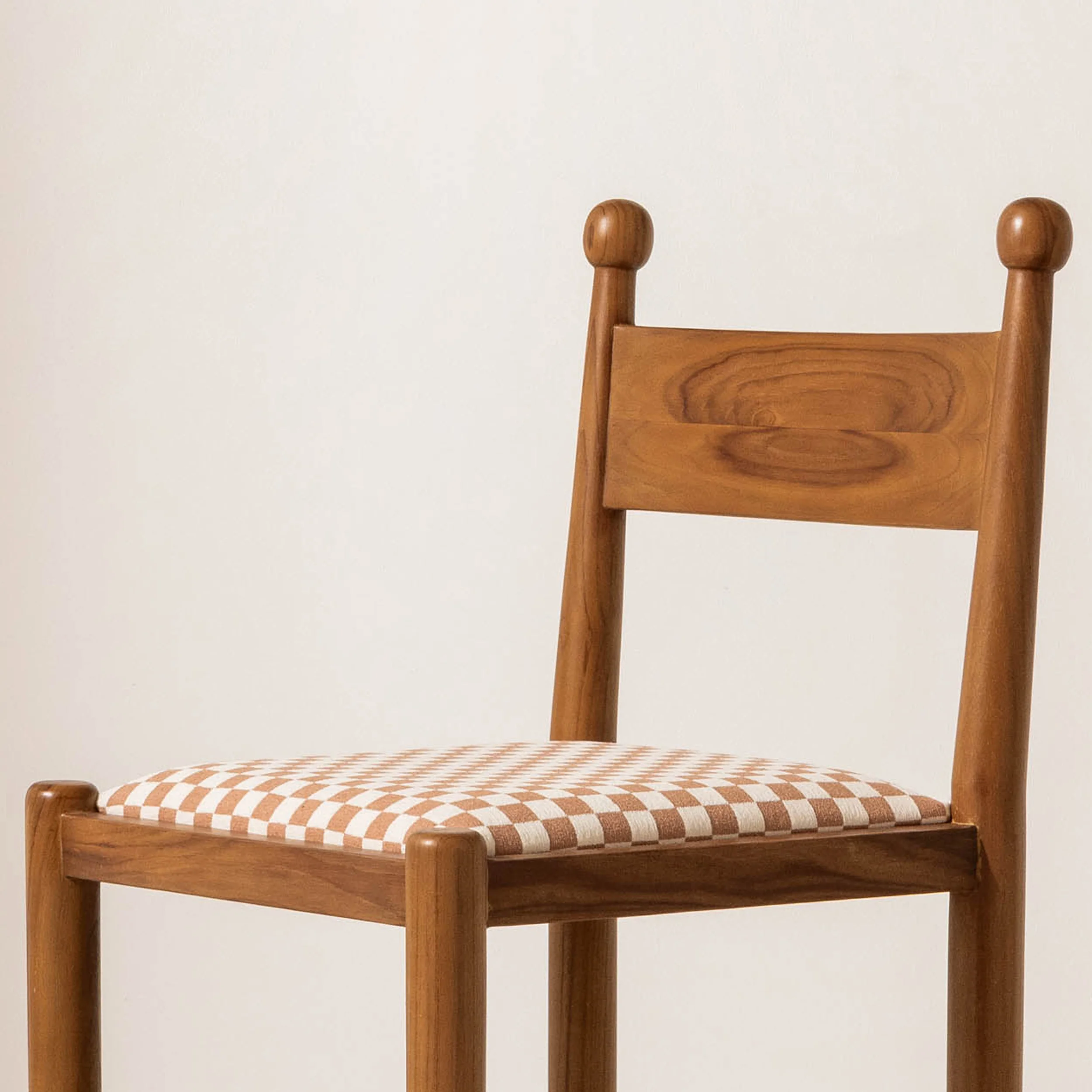 Finials Dining Chair with Upholstered Seat - Image 9