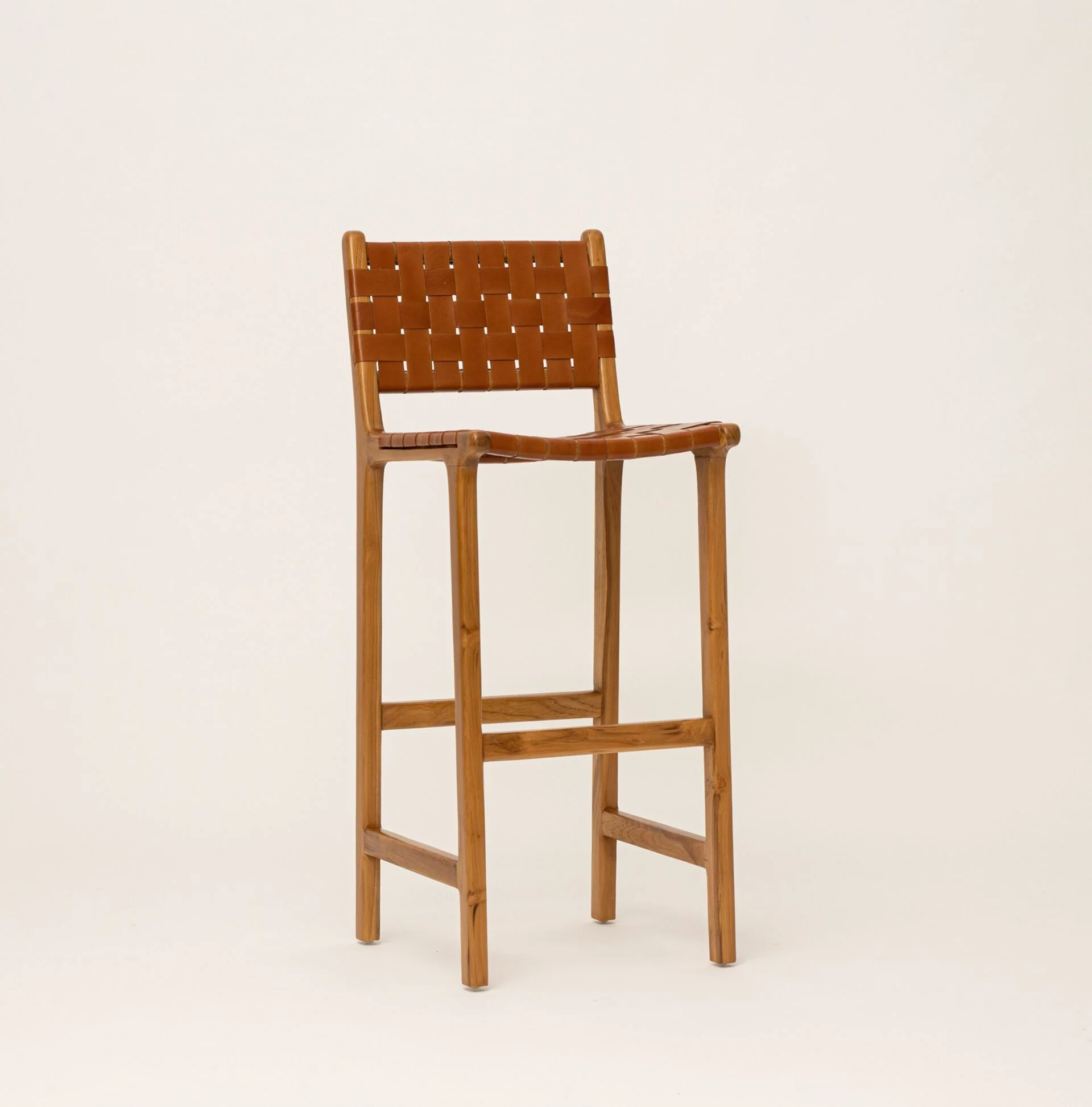 Leather Strap Bar Stool - Tan - Image 10