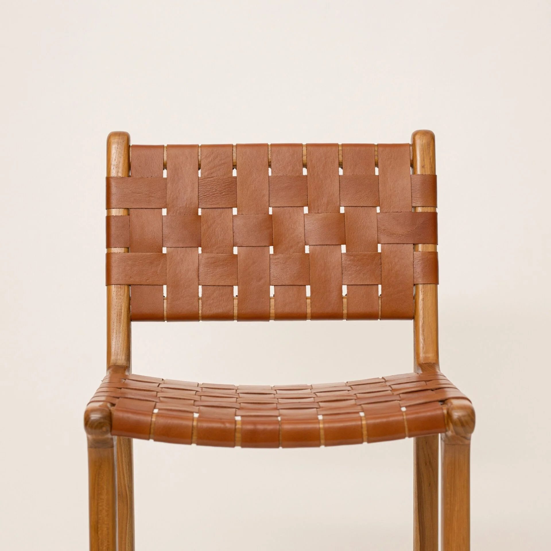 Leather Strap Bar Stool - Tan - Image 12