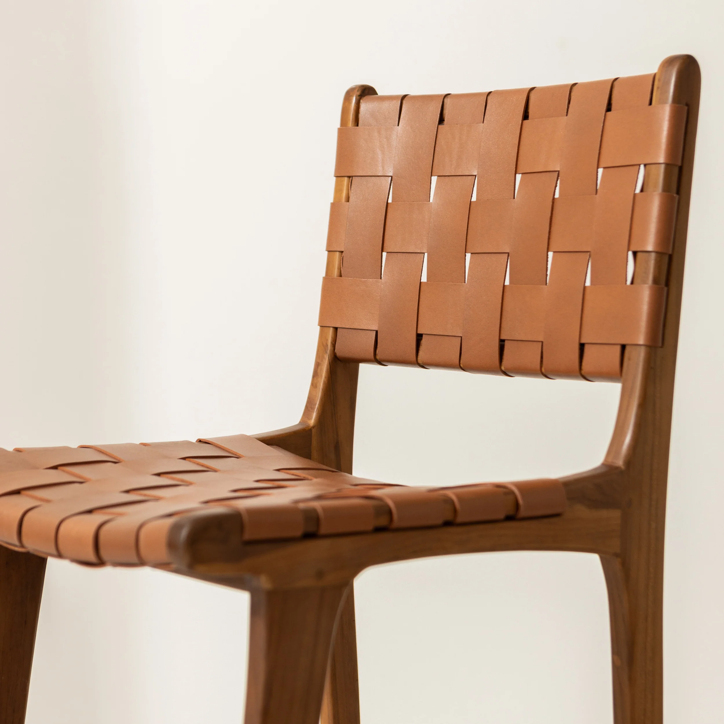 Leather Strap Bar Stool - Tan - Image 13