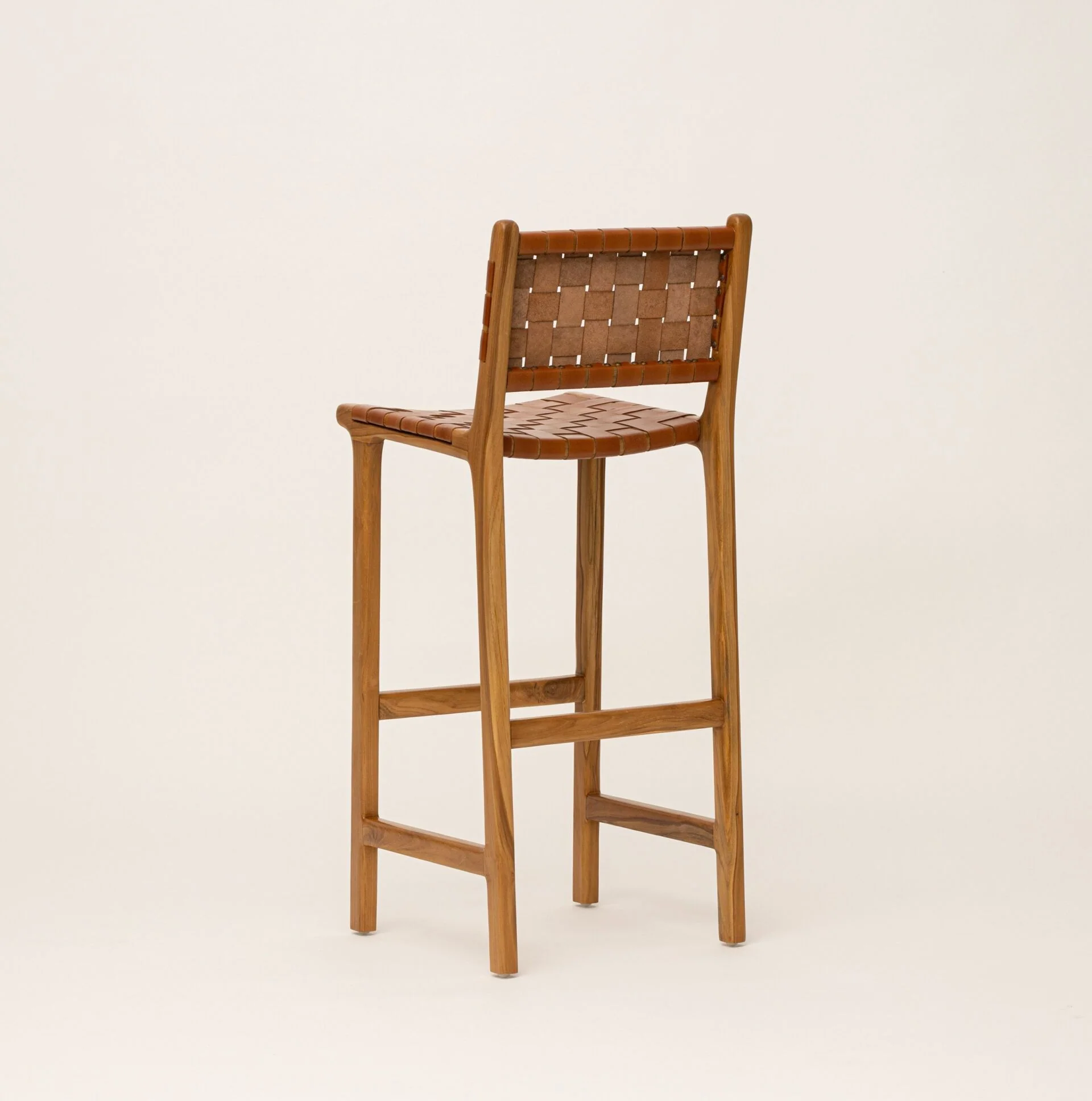 Leather Strap Bar Stool - Tan - Image 5