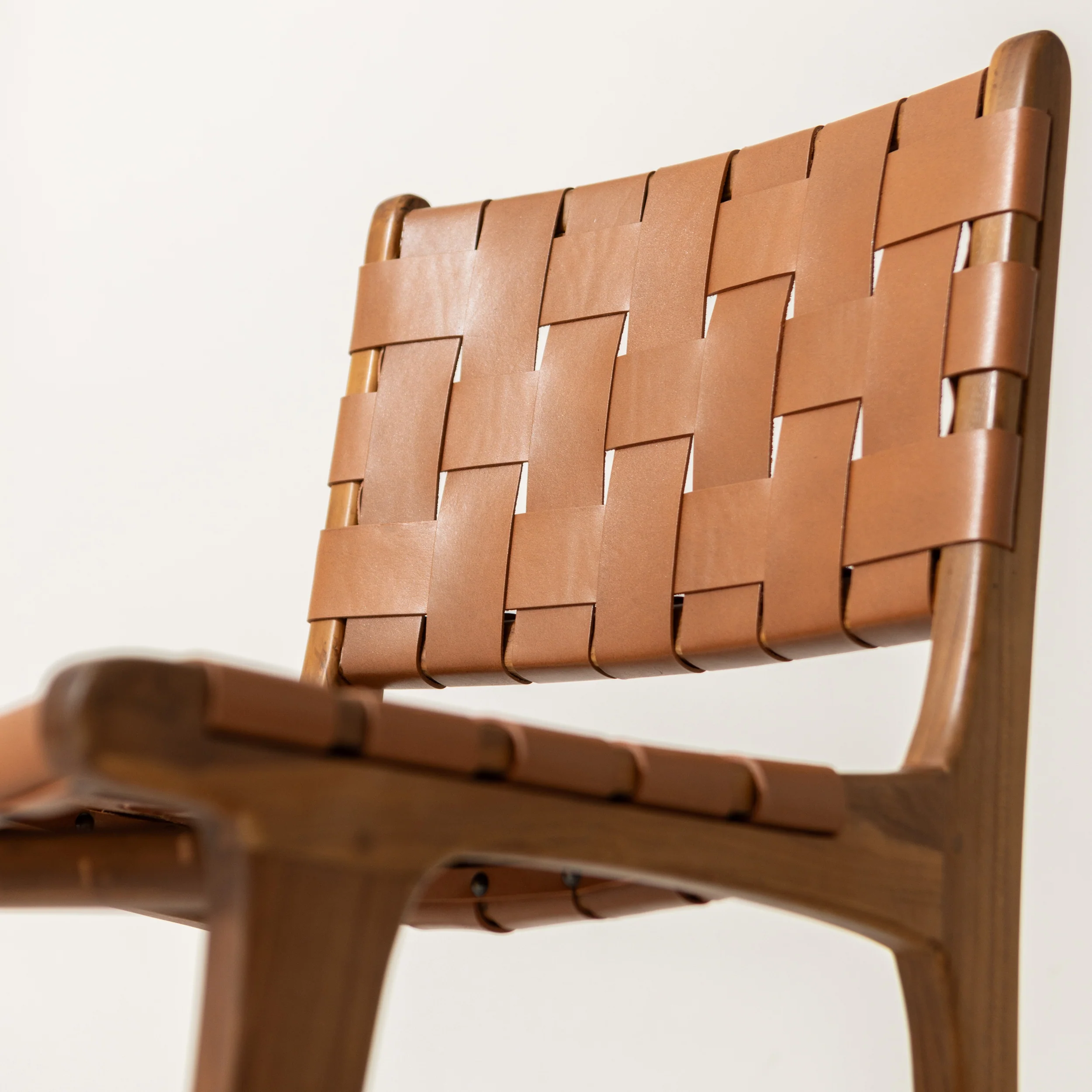 Leather Strap Bar Stool - Tan - Image 6
