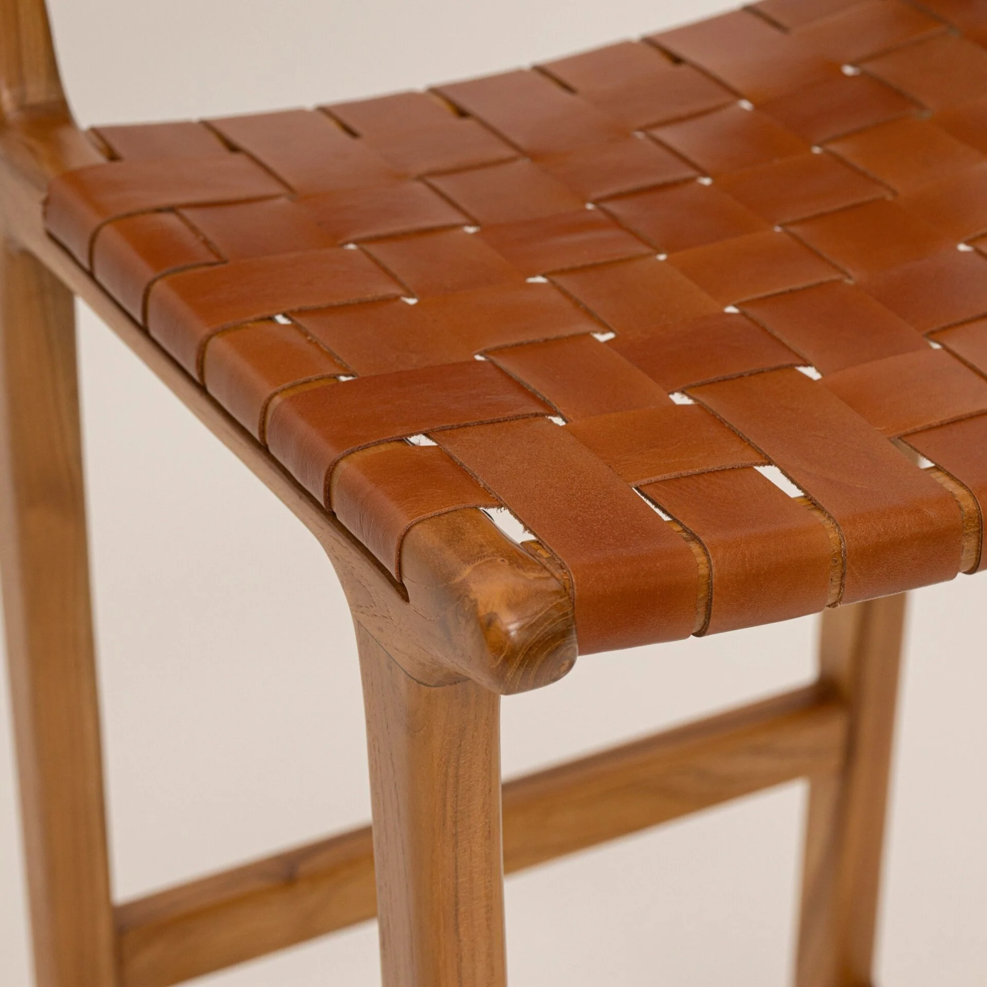 Leather Strap Bar Stool - Tan - Image 9