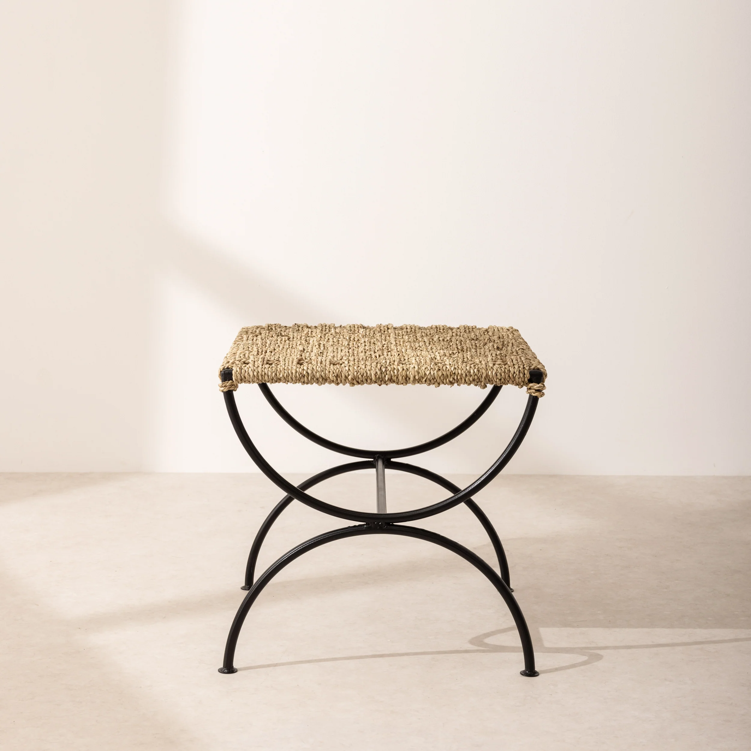Metal & Rope Low Stool - Image 3