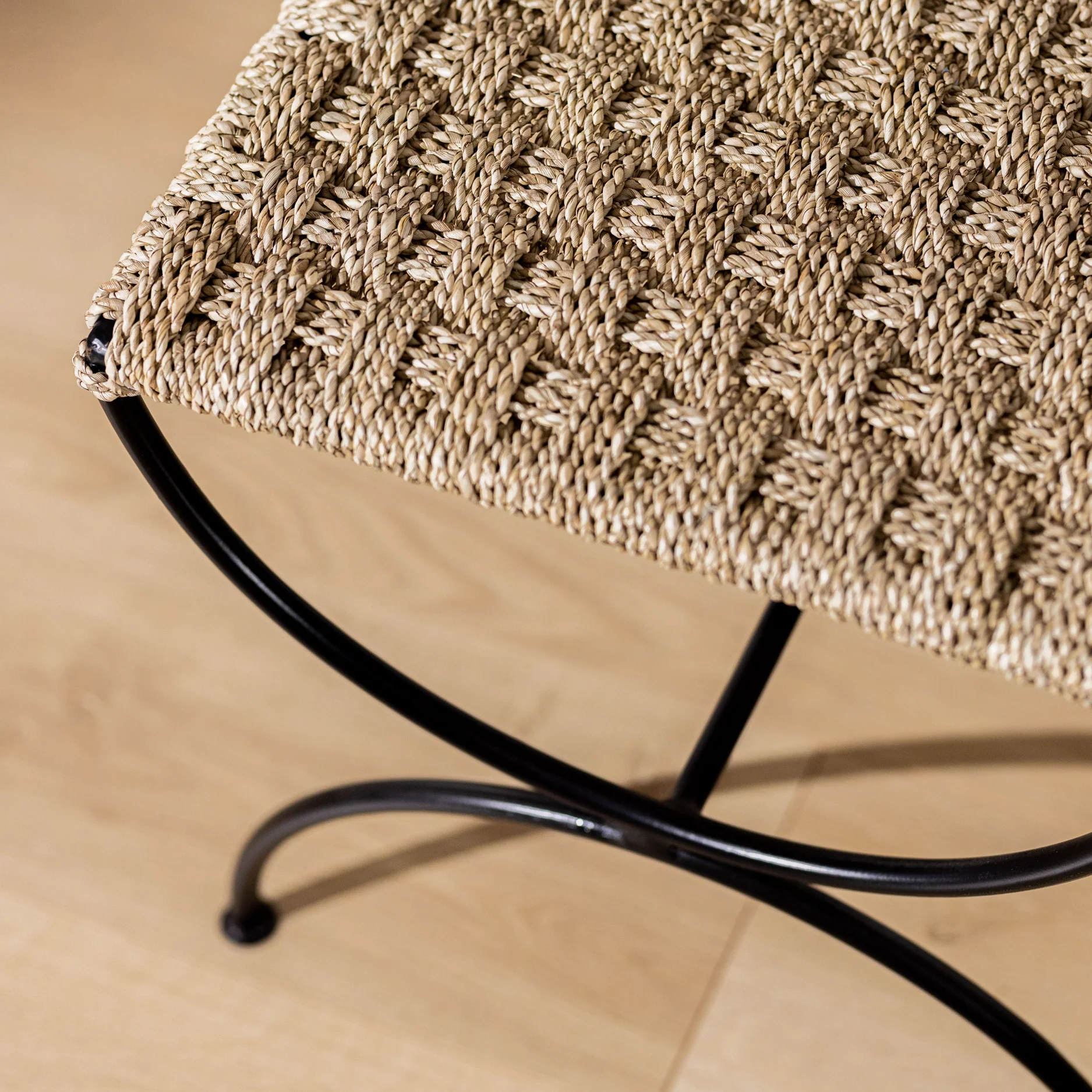 Metal & Rope Low Stool - Image 5