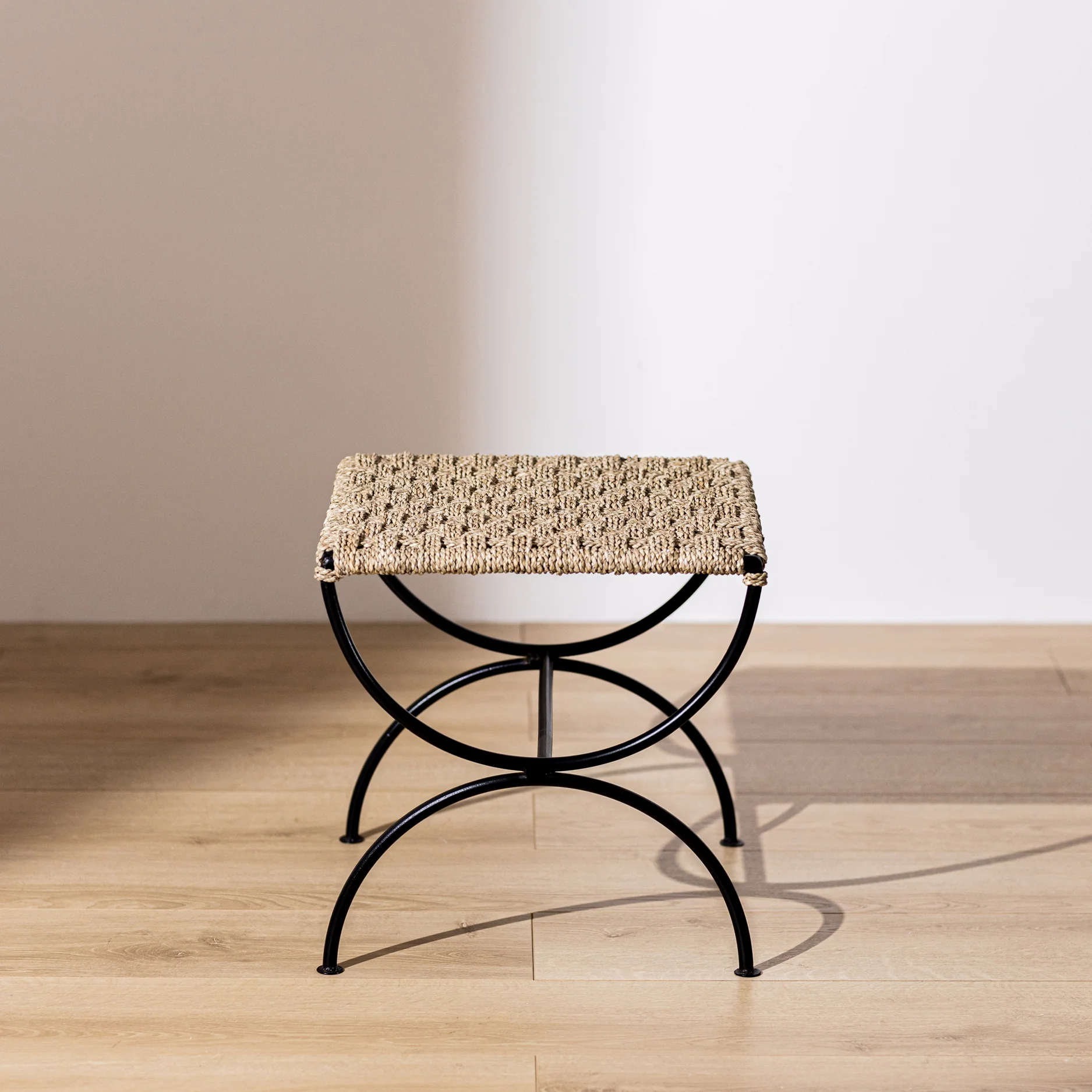 Metal & Rope Low Stool - Image 6