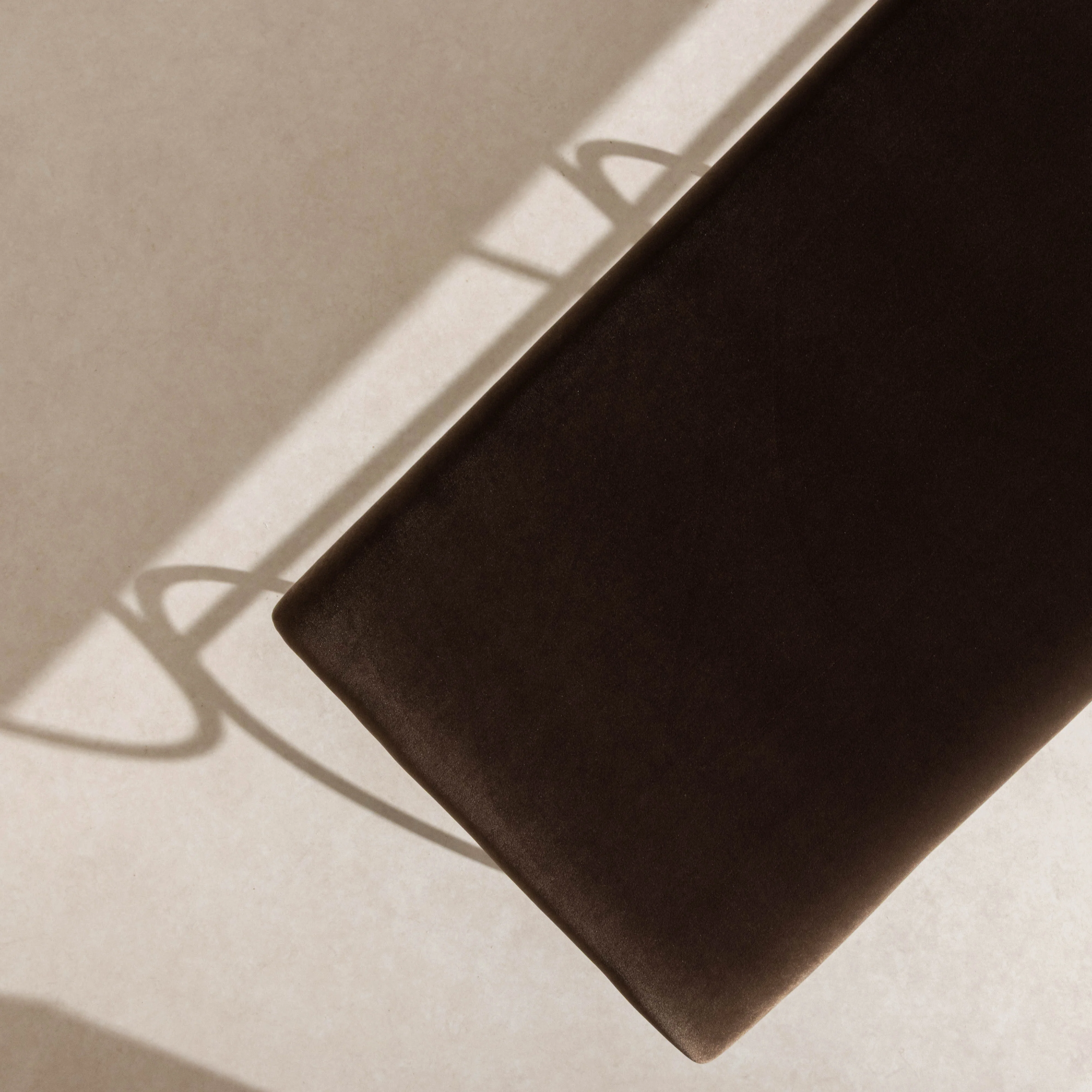 Metal & Velvet Bench - Chocolate - Image 3