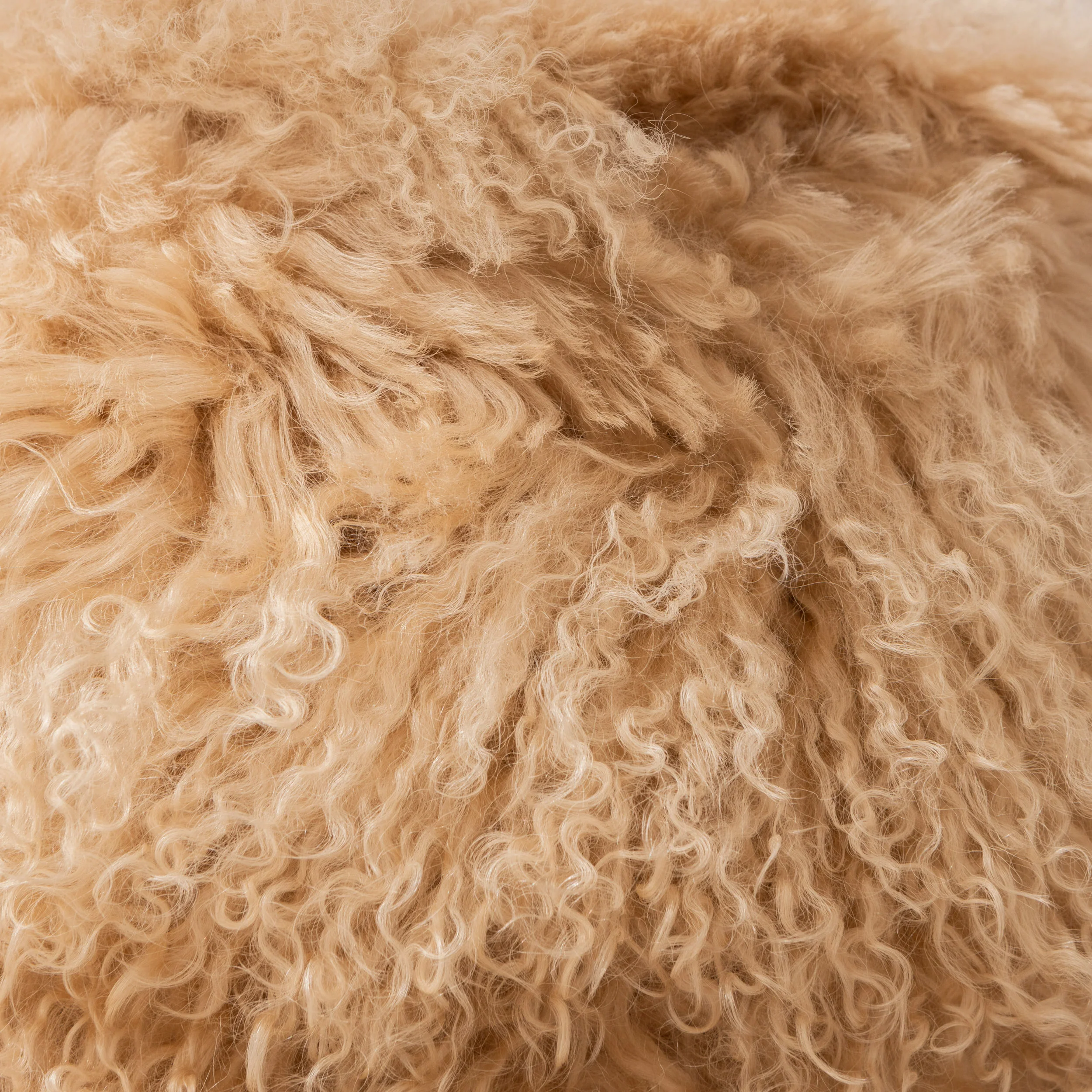 Mongolian Sheepskin Pouffe - Image 3