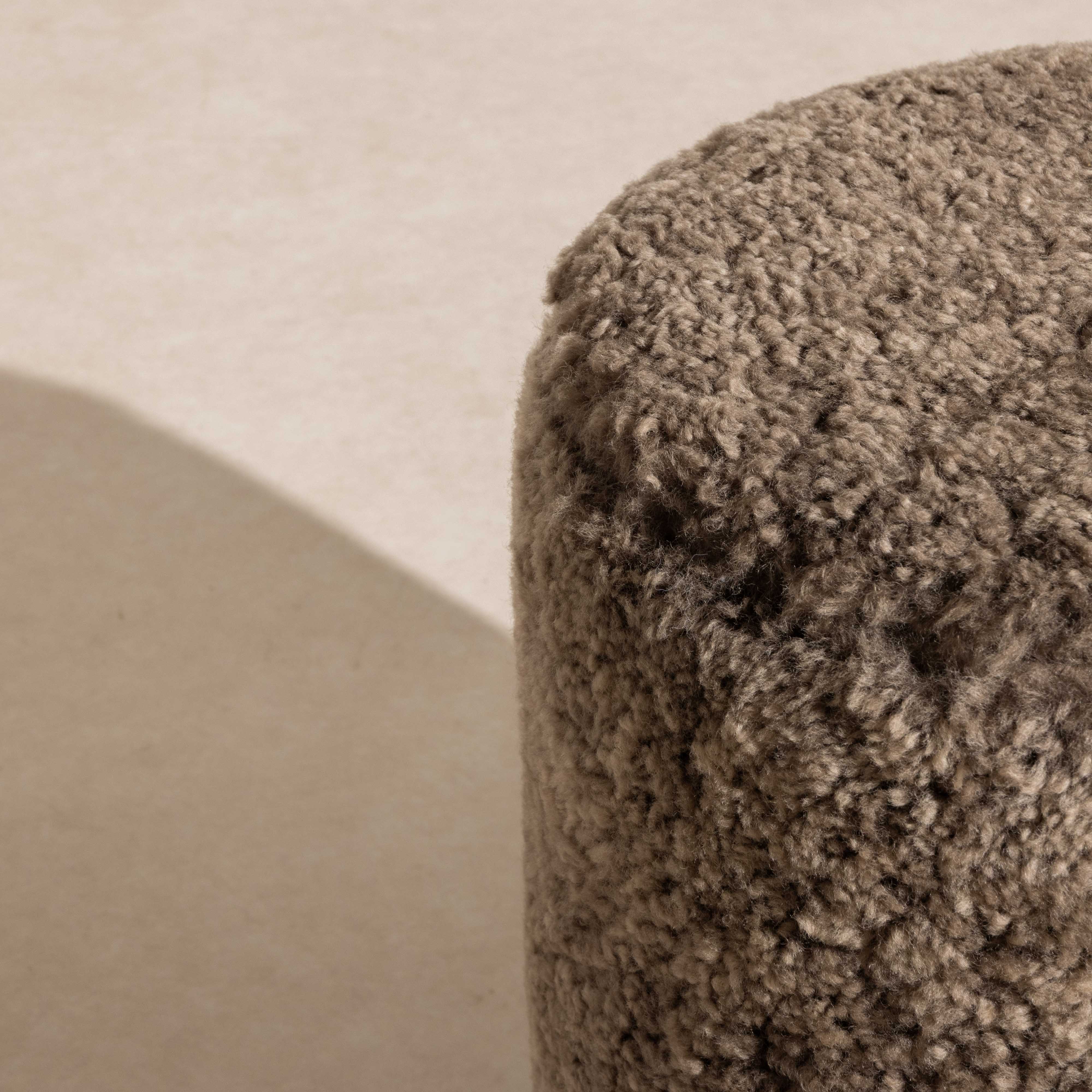 No.17 The Haven Sheepskin Pouffe on Ball-Feet - Image 4