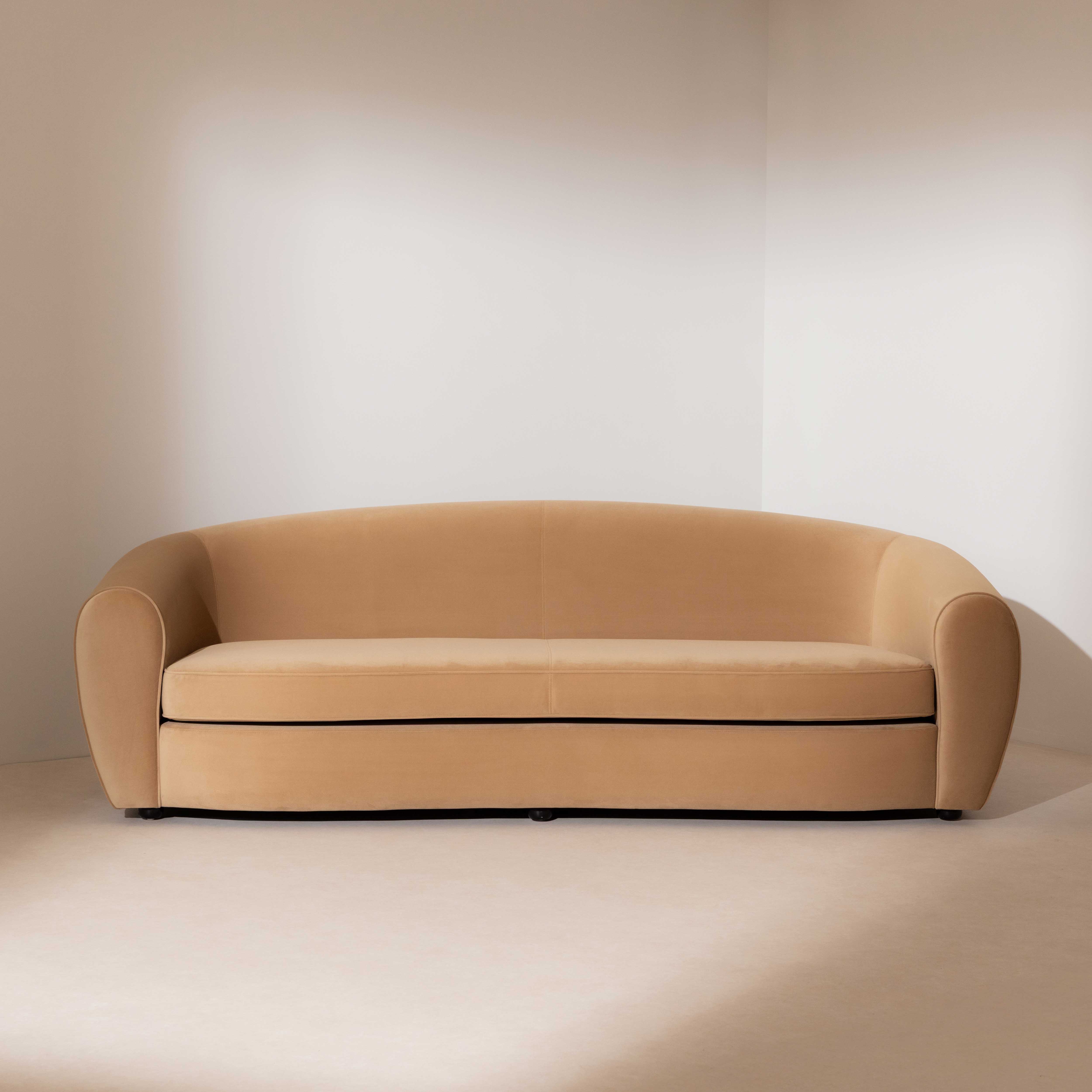 Piped Velvet Sofa - Image 3