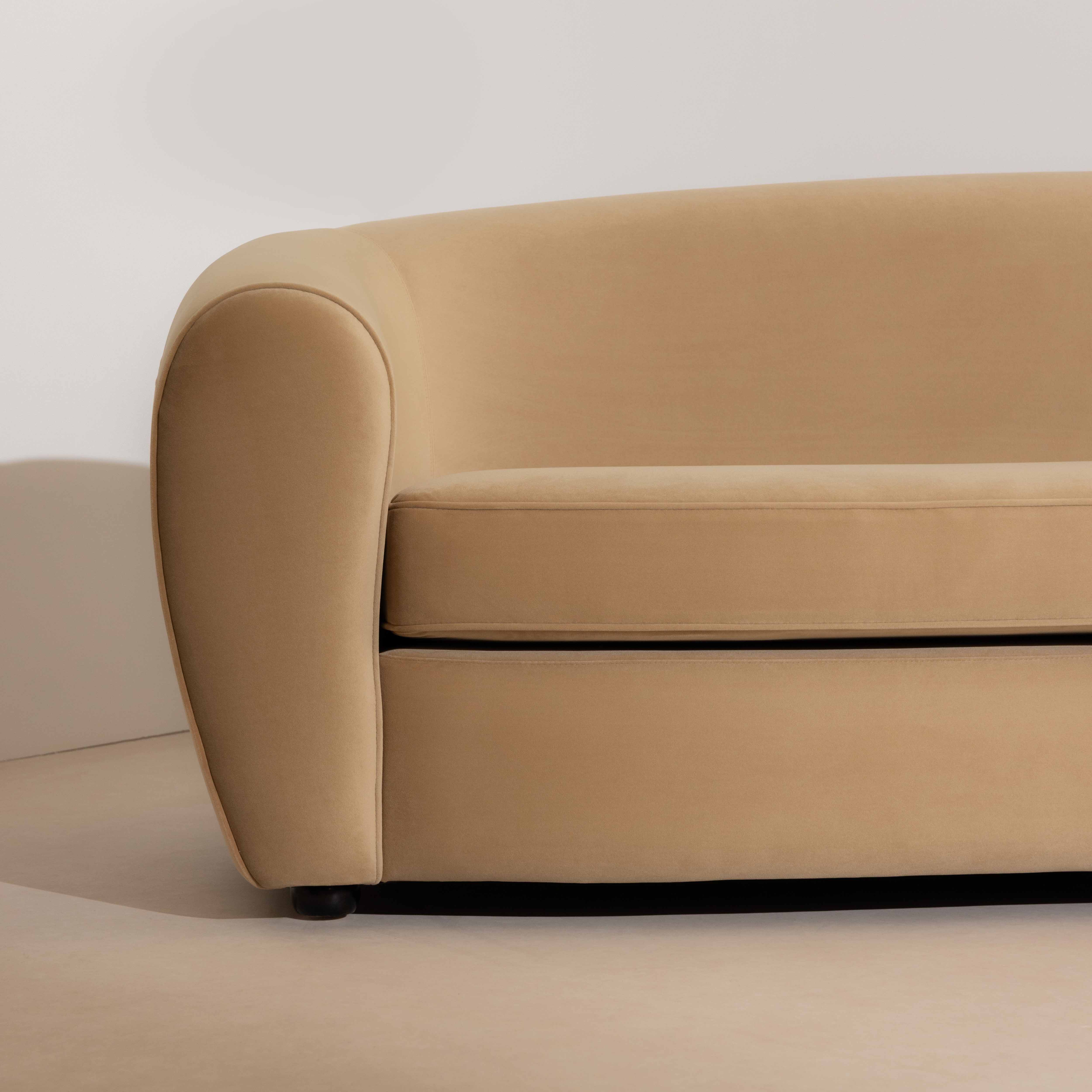 Piped Velvet Sofa - Image 6