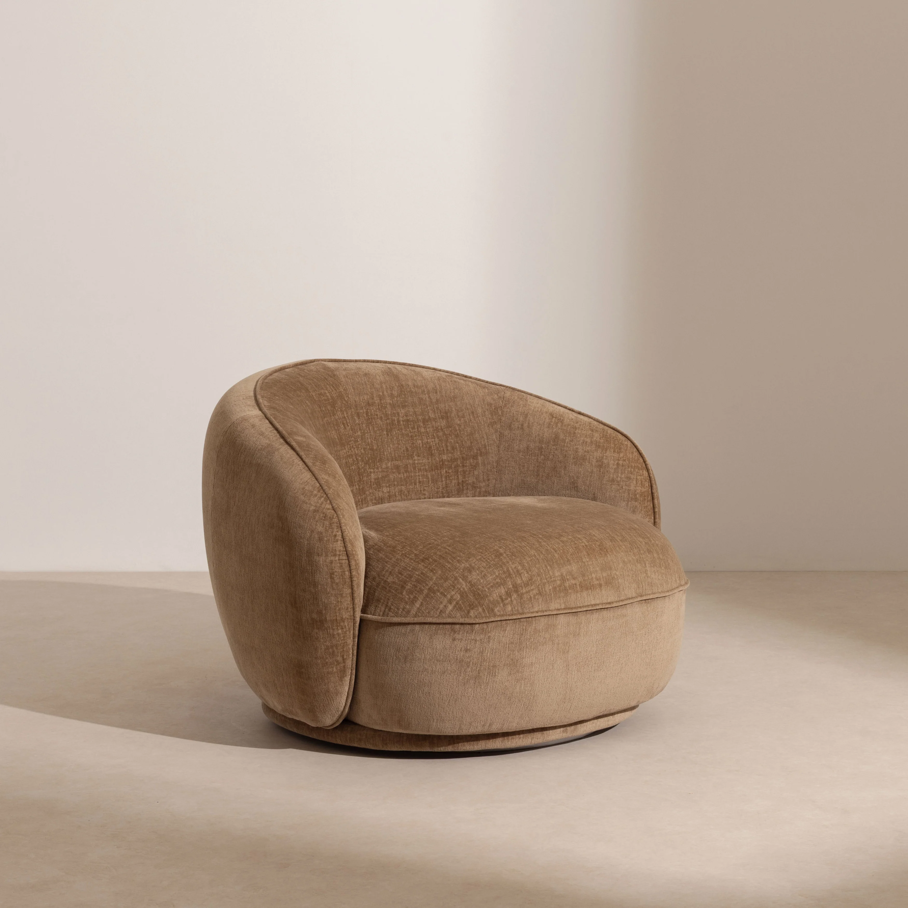 Swivel Lounge Chair - Caramel