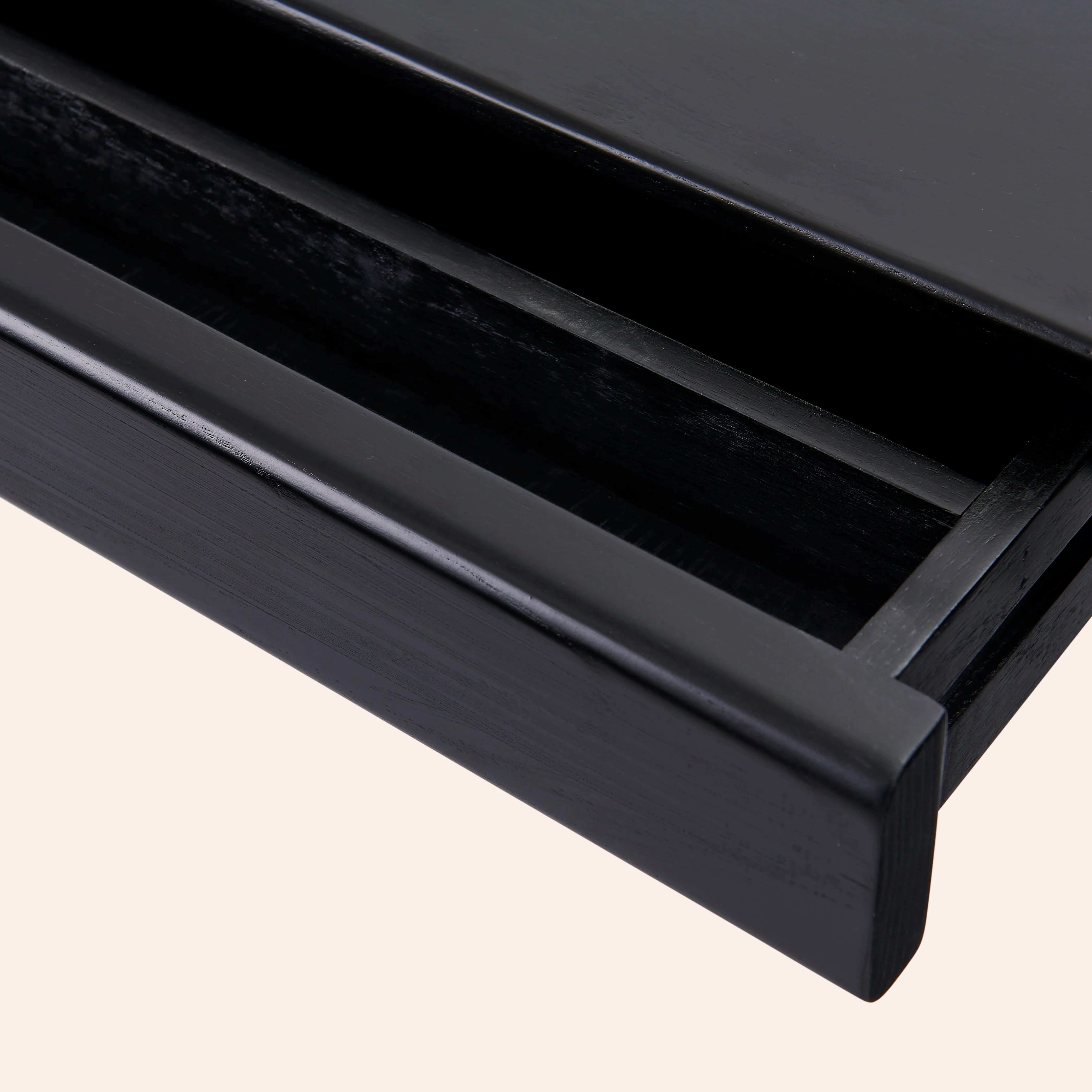 Timber Desk with Drawers - Black - Image 3